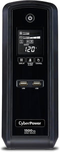 CST1500S Sine Wave UPS System | 1500VA/900W Battery Backup & Surge Protector, AVR, Line Interactive Mini-Tower, 8