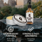 Beard Oil and Balm - 30 g Each, Unscented