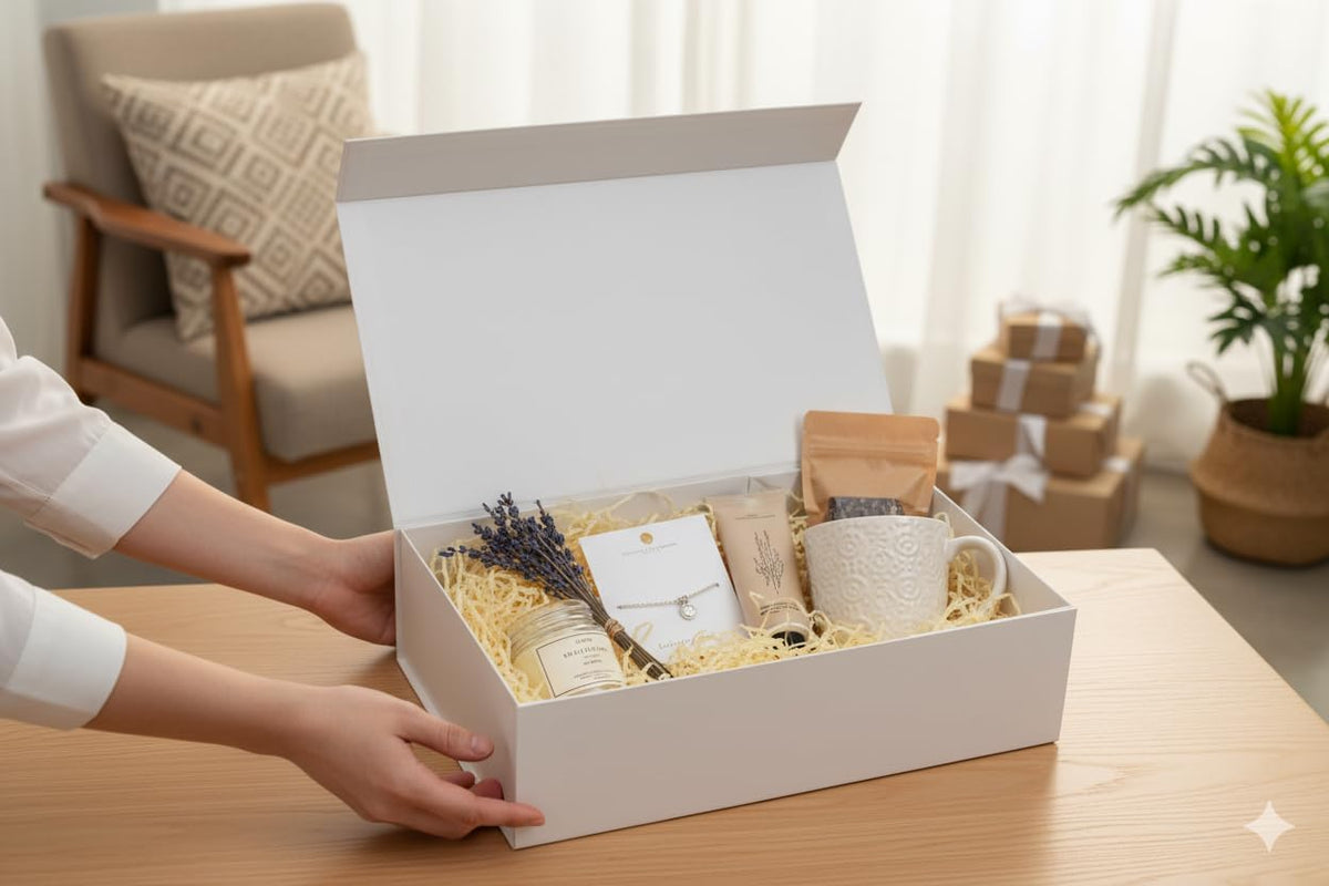 White Gift Box with Magnetic Lid,13.8x9x4.5 In Large Present Packaging Box