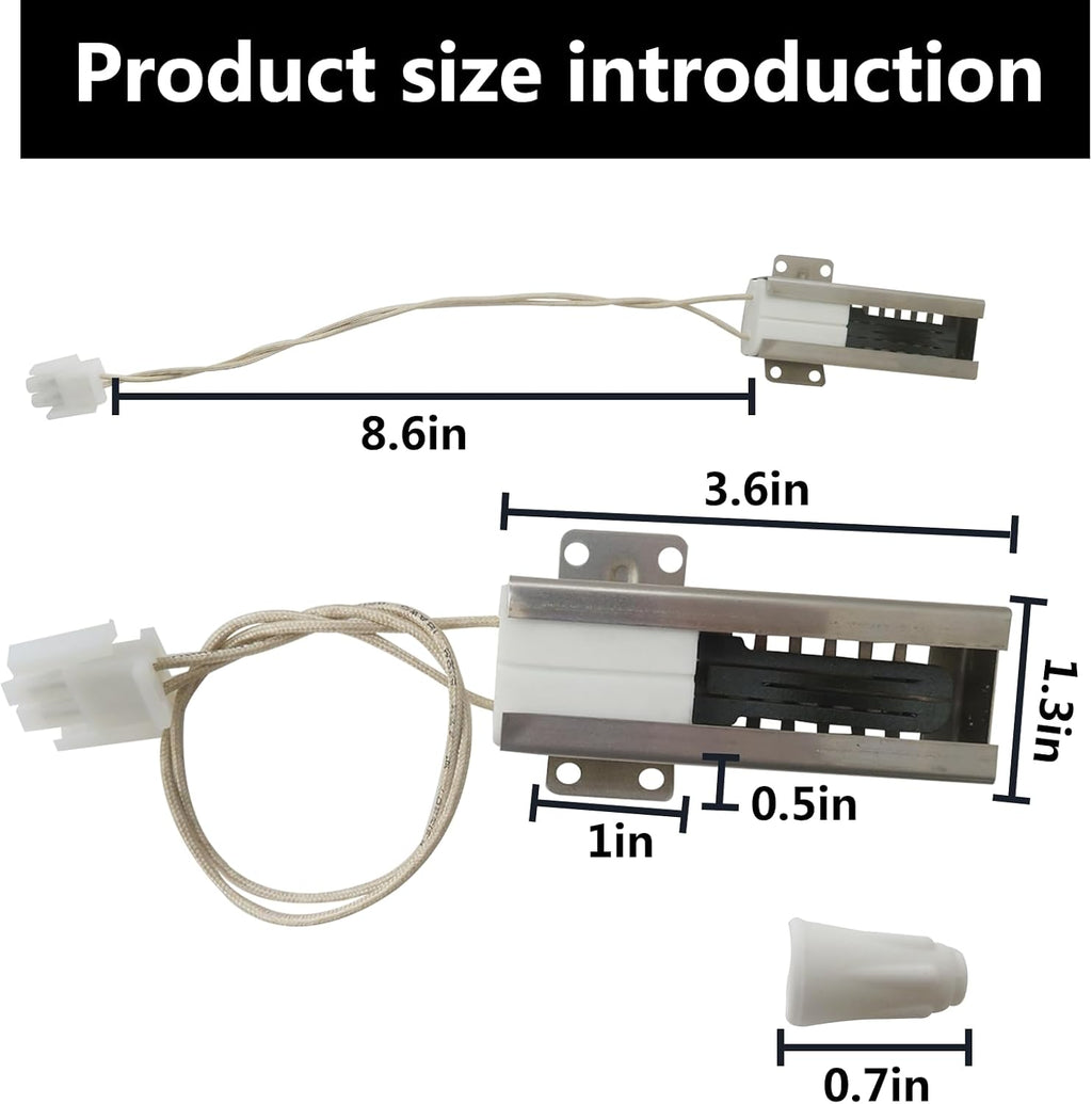 WB13K21 Gas Range Oven Igniter Replacement for Samsung NX58,FX7, FX5 series NX58T7511SS, NX58R9421SG, NX58R6631ST, NX58R6631SS, NX58R6631SG, NX58R5601SS, NX58R5601SG, NX58R4311SS
