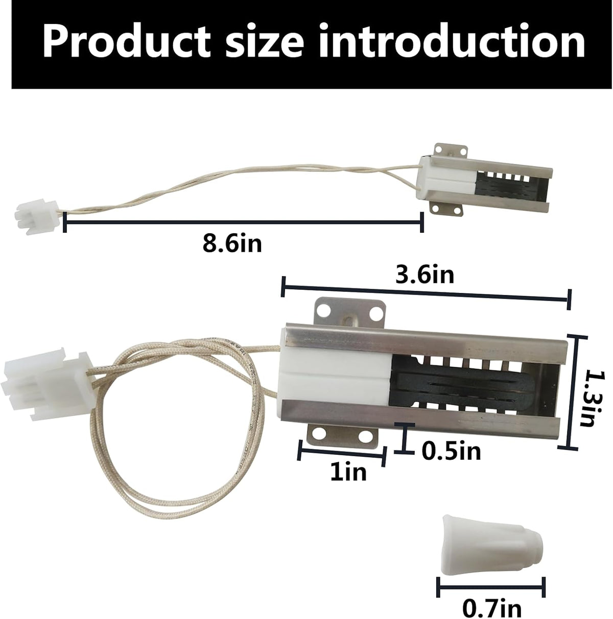 WB13K21 Gas Range Oven Igniter Replacement for Samsung NX58,FX7, FX5 series NX58T7511SS, NX58R9421SG, NX58R6631ST, NX58R6631SS, NX58R6631SG, NX58R5601SS, NX58R5601SG, NX58R4311SS