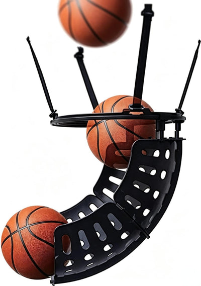 Portable Basketball Return Trainer for Shooting Practice, 360° Rotating Rebounder with Easy Setup, Durable PP Material
