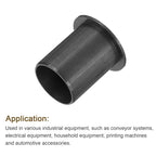 uxcell 6Pcs Flanged Sleeve Bearings,ID17mmxOD19mmxL25mm POM Bushing,Black