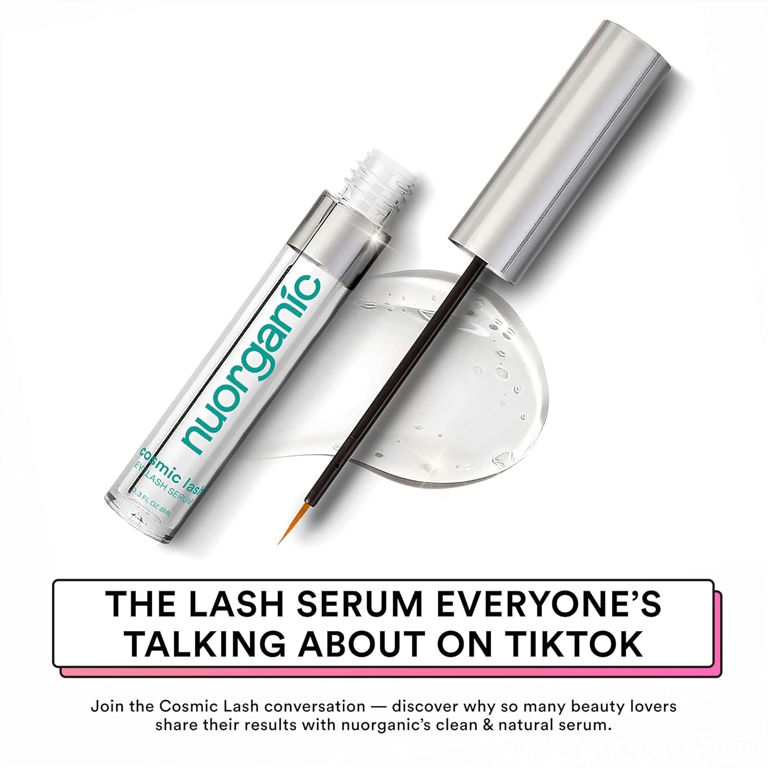 Eyelash Growth Serum, Prostaglandin-Free Lash Serum for Longer Lashes | Swiss Apple Stem Cells, Vegan, Hormone-Free