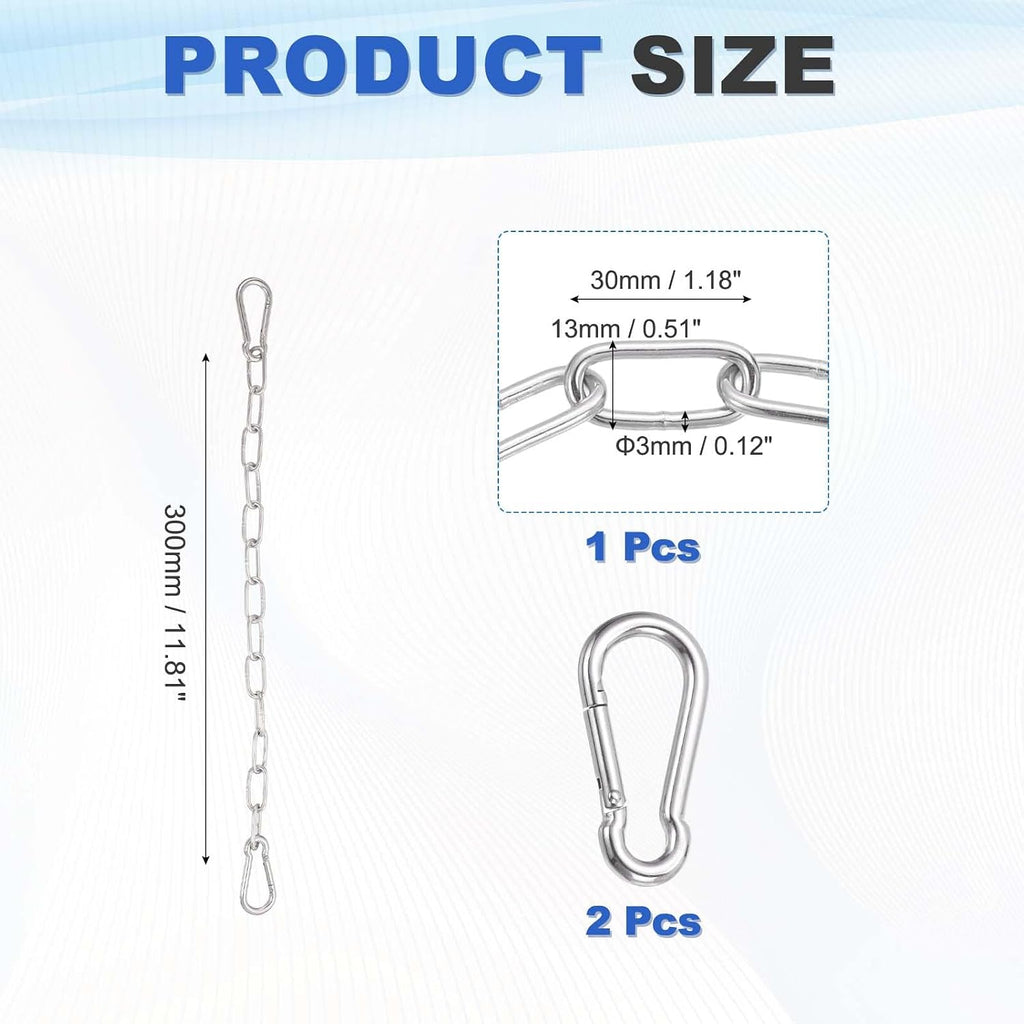 PATIKIL Gate Chain Lock, 11.9" 1Pcs 304 Stainless Steel Hanging Chain Lock