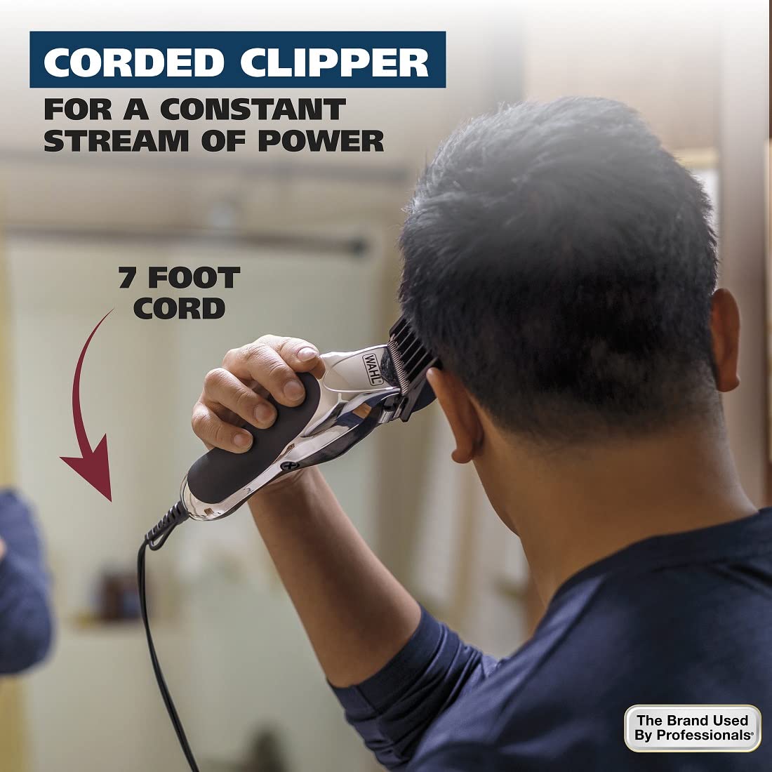 USA Chrome Pro Corded Clipper Complete Haircutting Kit for Men | Powerful Hair Clipper For Full Hair Clipping, Beard