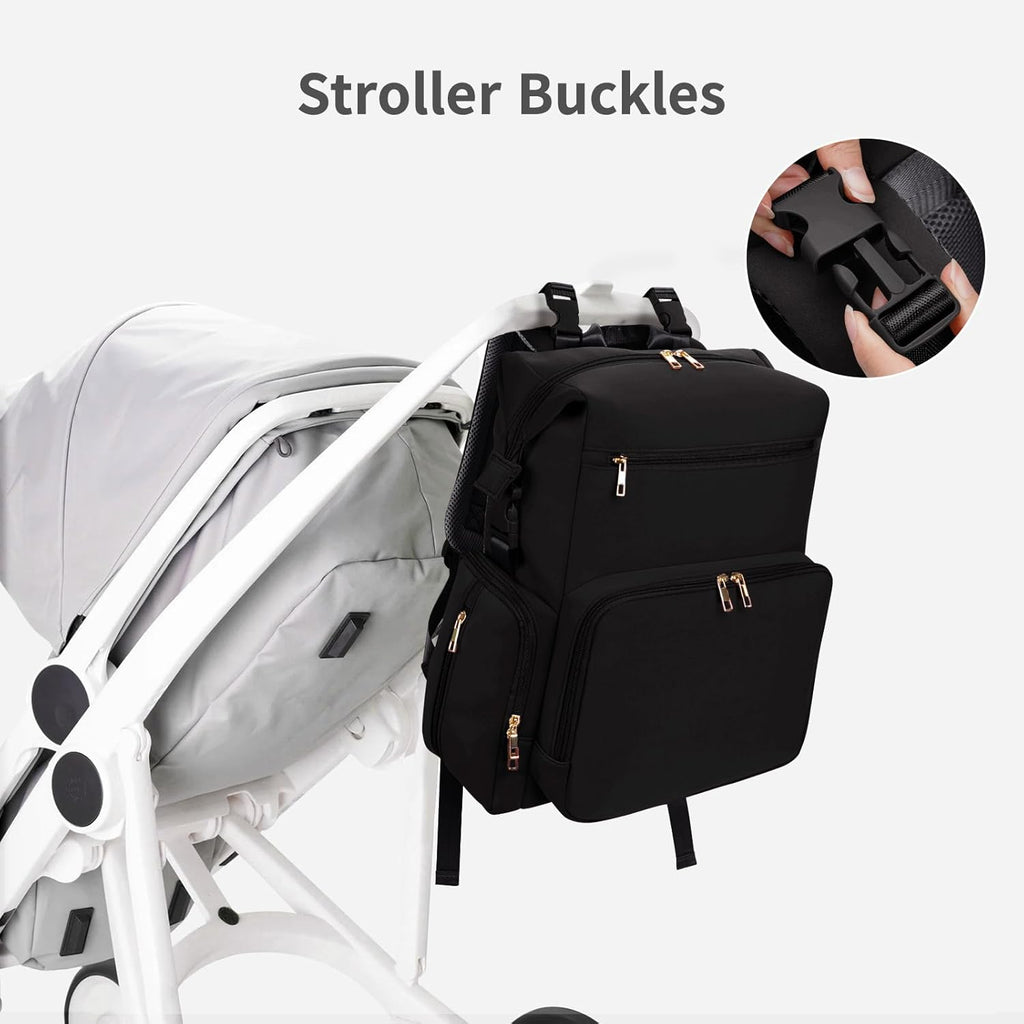Neoprene Diaper Bag Backpack with Changing Pad, Large Newborn Baby Maternity Bags Travel Tote with Insulated Pockets