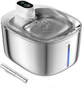 Wireless Cat Water Fountain Stainless Steel,4.2L Cordless Pet Fountains for Dringking,4000mah Battery Operated Cat