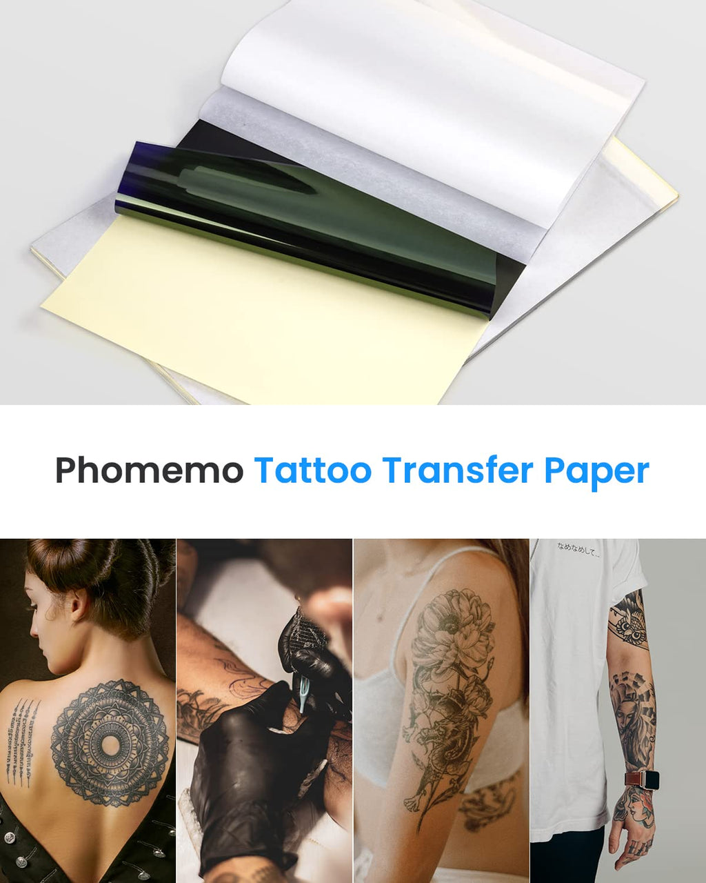 Tattoo Transfer Paper, 100 Sheets, A4 Size Tattoo Stencil Paper