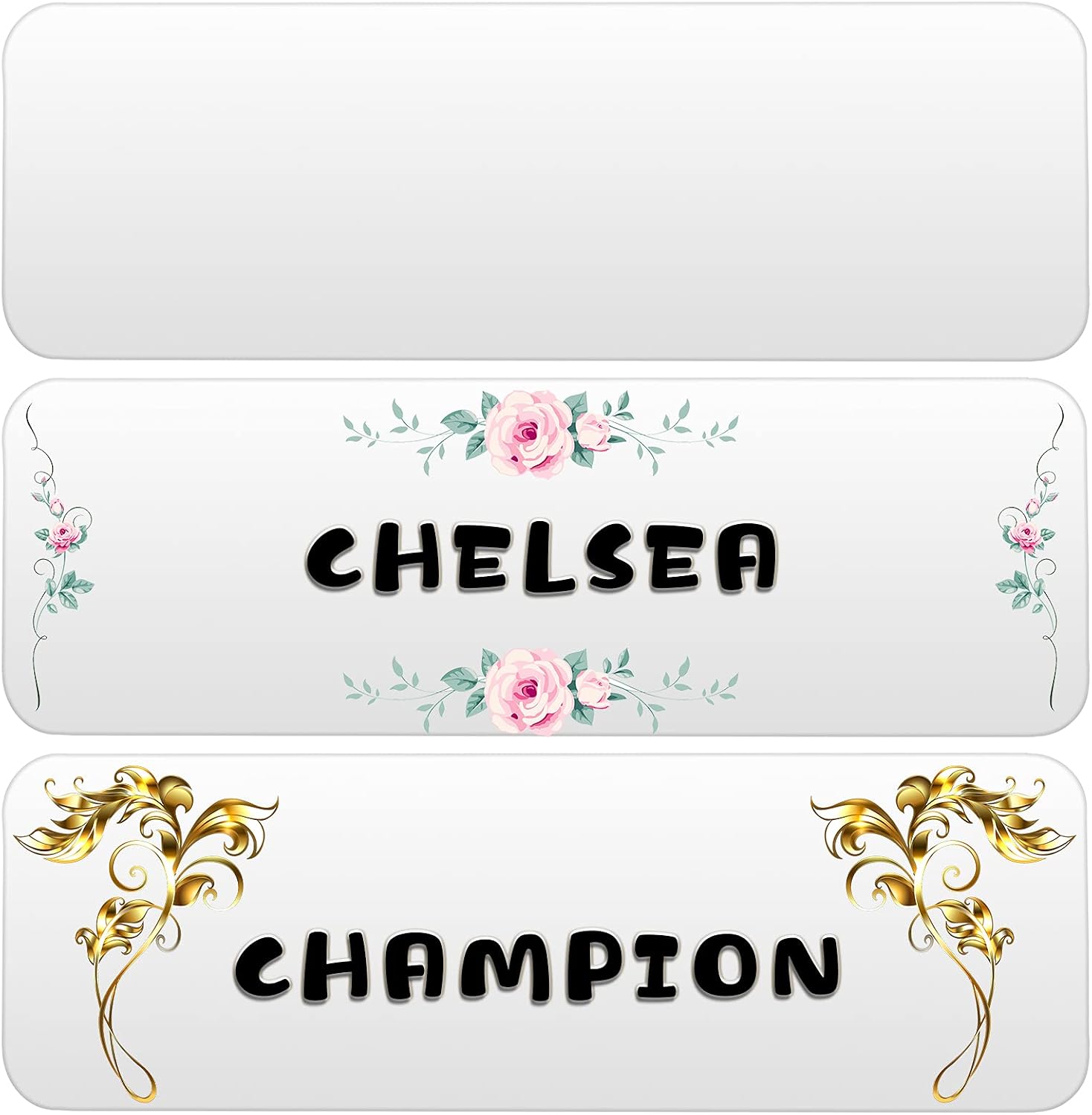 12 Pack Sublimation Blank Name Plates, 12 Pcs Aluminum Metal Name Card with Adhesive Backing, Customizable License