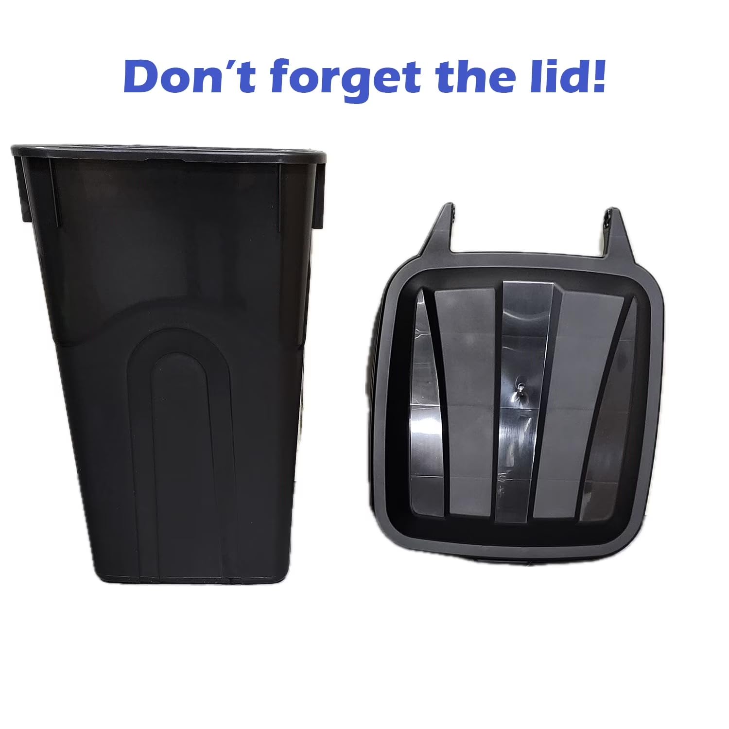 45 Gal Wheeled Garbage Can Heavy Duty, Locking Lid Outdoor Trash Bin Black | Tough polypropylene Garbage Can. Rugged