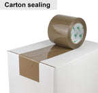 Brown Packing Tape Refills, 3 Rolls of Packaging Tape Heavy Duty Designed for Moving, Shipping and Packing