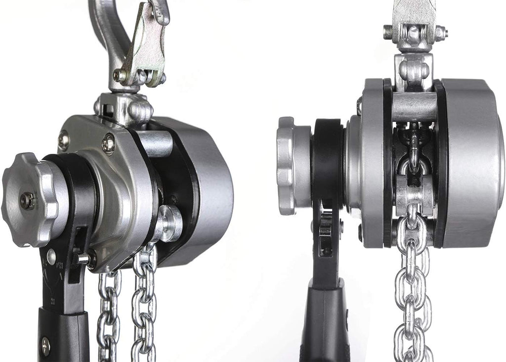 Mini Lever Chain Hoist, 1/2 Ton/1100 lbs, 5 ft Lift, 5.8 lb | CE certified, EN 13157 compliant, 1.5x load tested