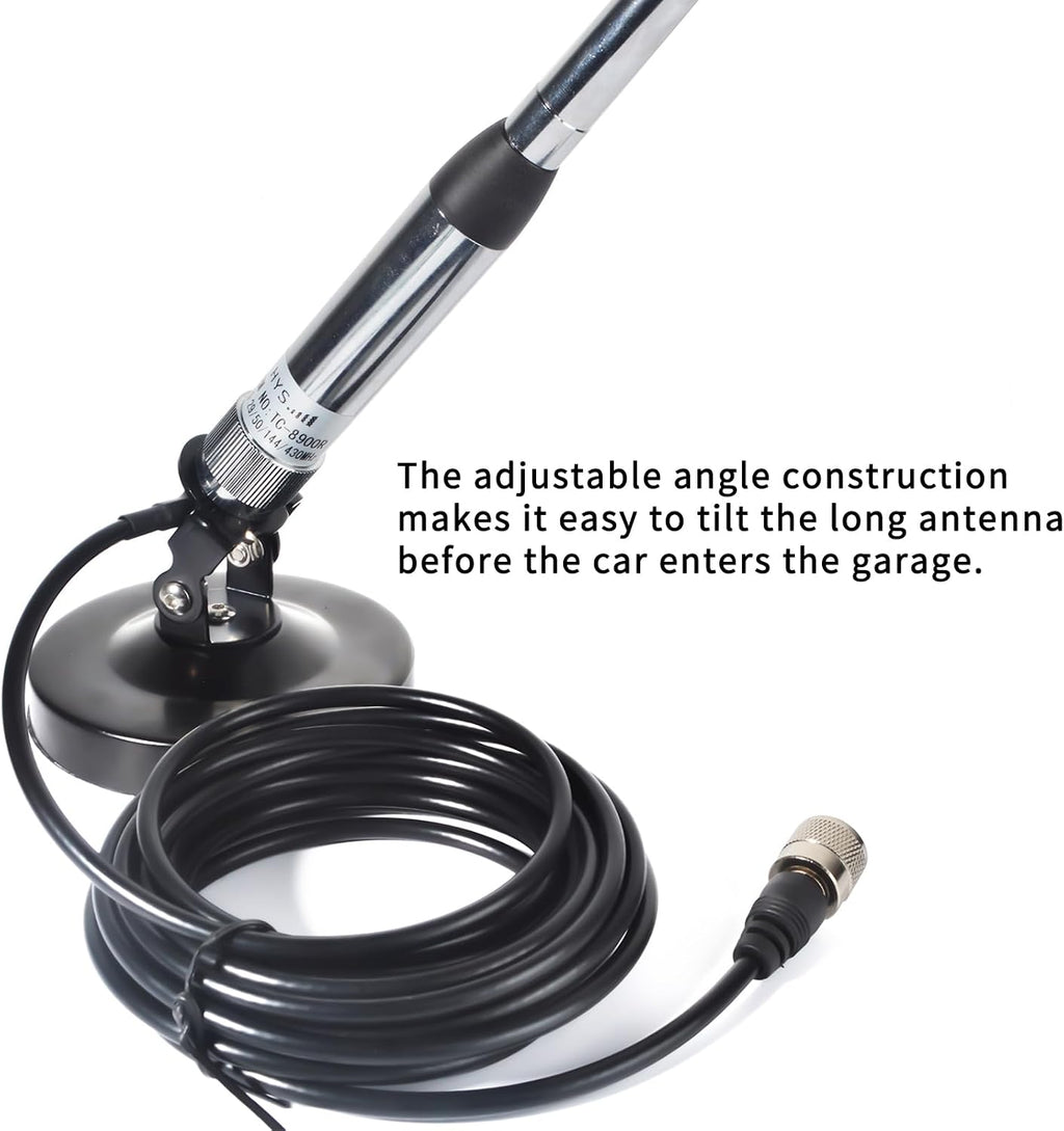 TWAYRDIO Angle Adjustable 180° Magnet Magnetic Mag Antenna Mount 4Inch Base