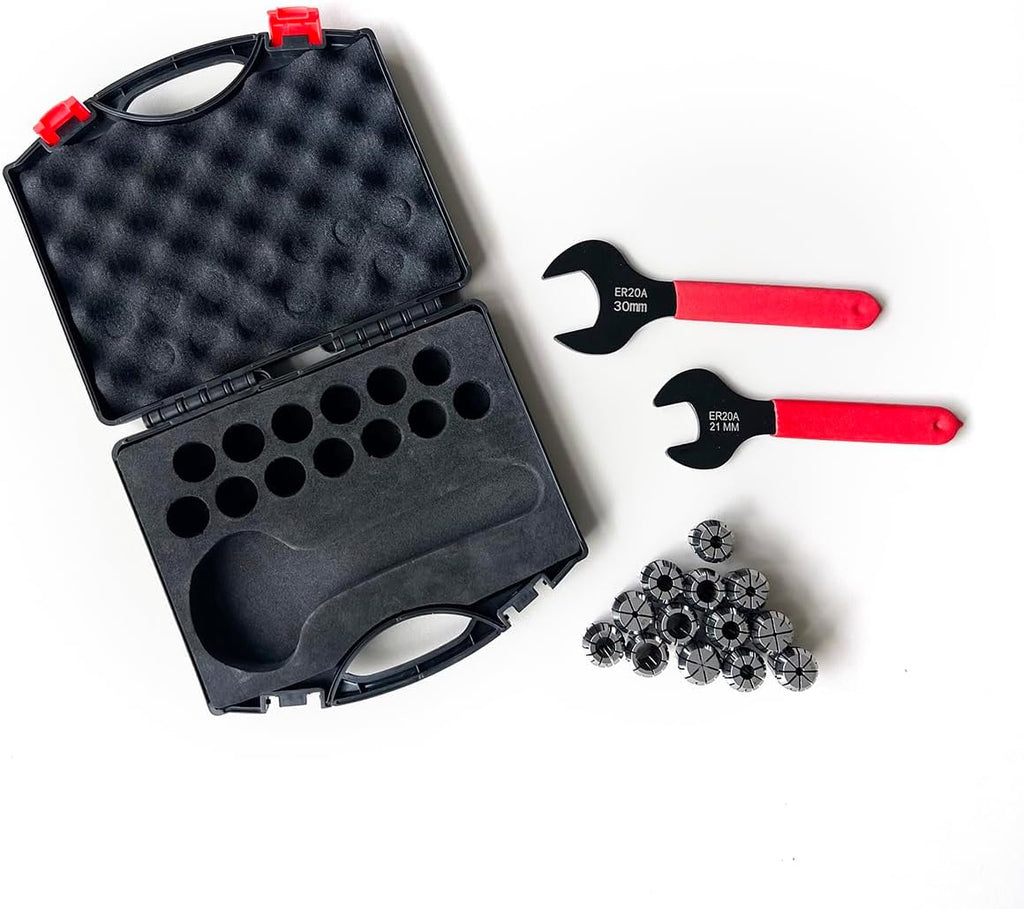13pcs ER20 Spring Collet Set/Wrench for CNC Engraving Machine