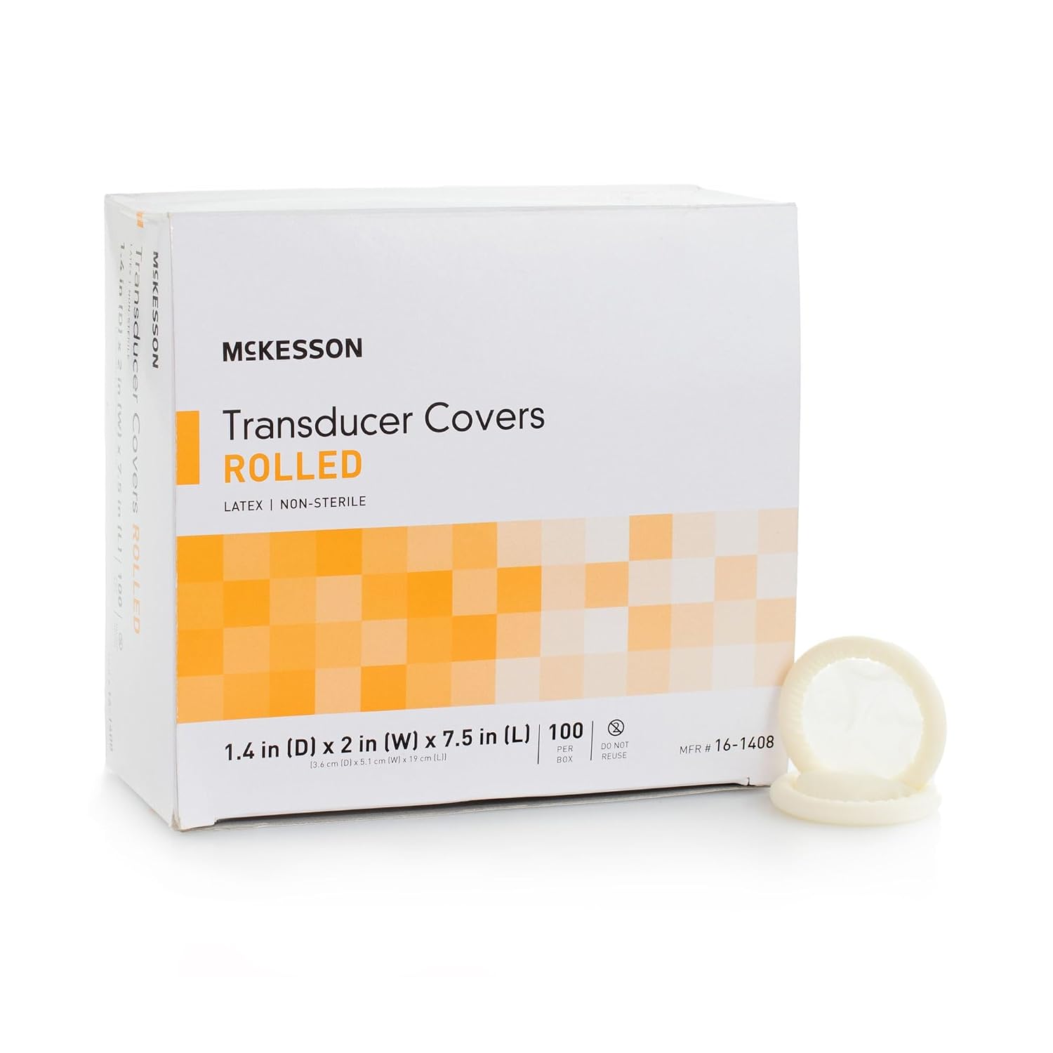 Ultrasound Transducer Covers, Latex, 2 x 7 1/2 in, 100 ct