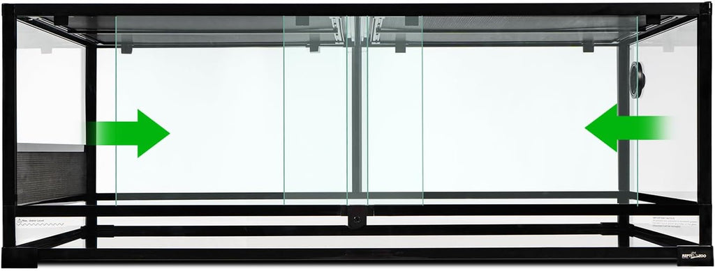 48''x24''x18'' Glass Reptile Terrarium, Front Opening Snake Tank with Double Hinge Door, Reptile Enclosure with Top