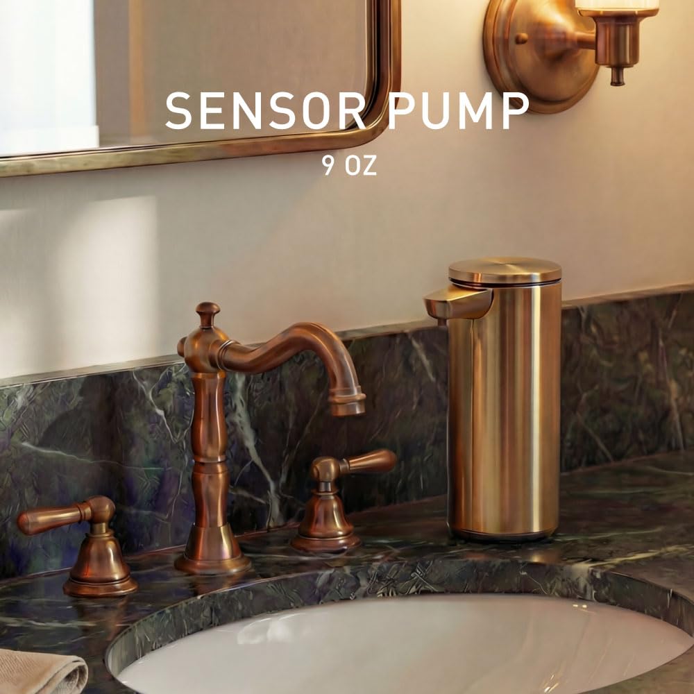 Liquid Sensor Pump, 9 oz Automatic Soap Dispenser for Kitchen and Bathroom, Touchless Motion Sensor, Variable