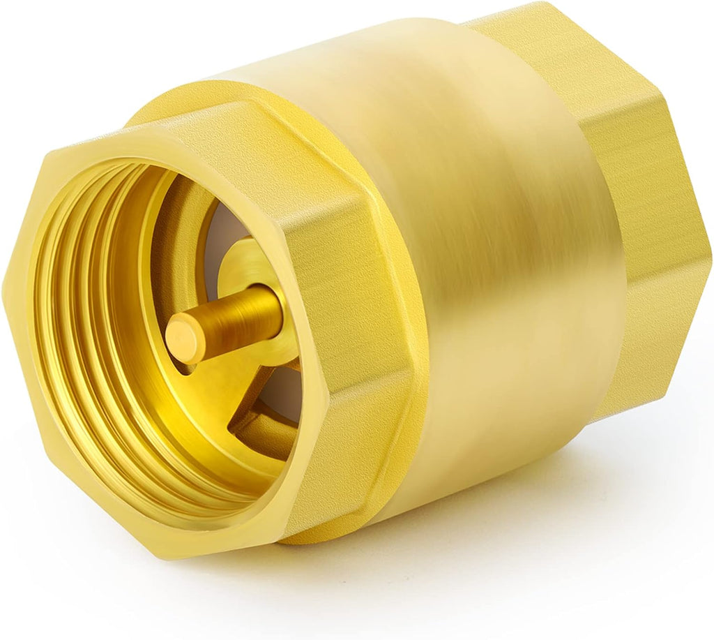 GASHER 2PCS Brass Check Valve 1" Female Thread, Backflow Prevention, One Way Check Valves(new)