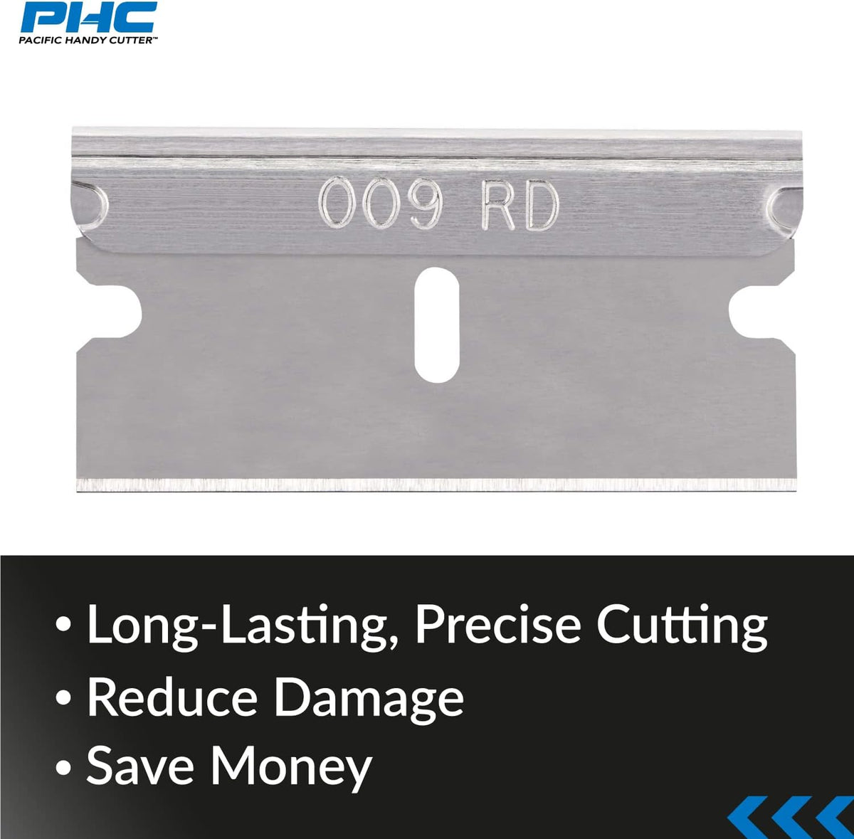 Stainless Steel Replaceable Blades for Box Cutters, Standard Single-Edged Industrial Razor Blades, Ultra Sharp