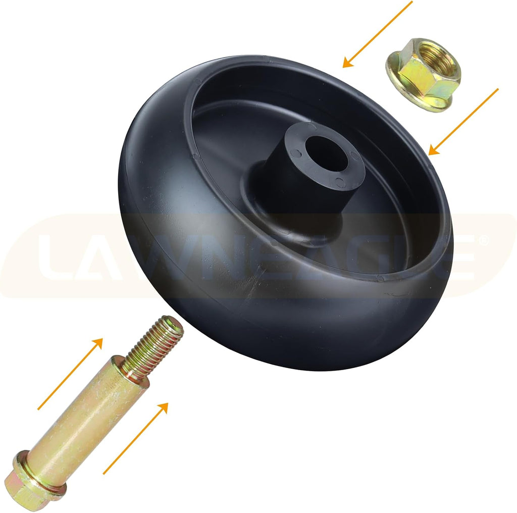 2 Pack GX10168 Deck Wheels with Bolts for John Deere L110 Mowers