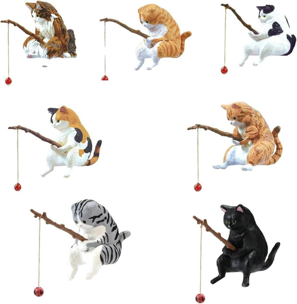 Miniature Fishing Cat Aquarium Decor Mini Animal Figurine Statue Aquarium Animal Decorations Small Fishing Cat