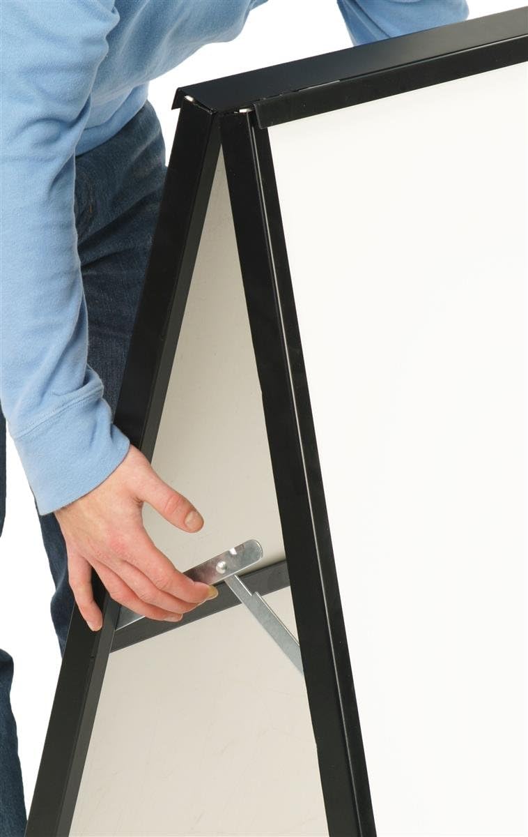 Black Steel Outdoor Sidewalk Sign Frame