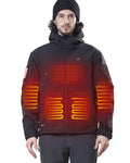 Heated Jacket for Men with 12V Battery Pack, Black, L