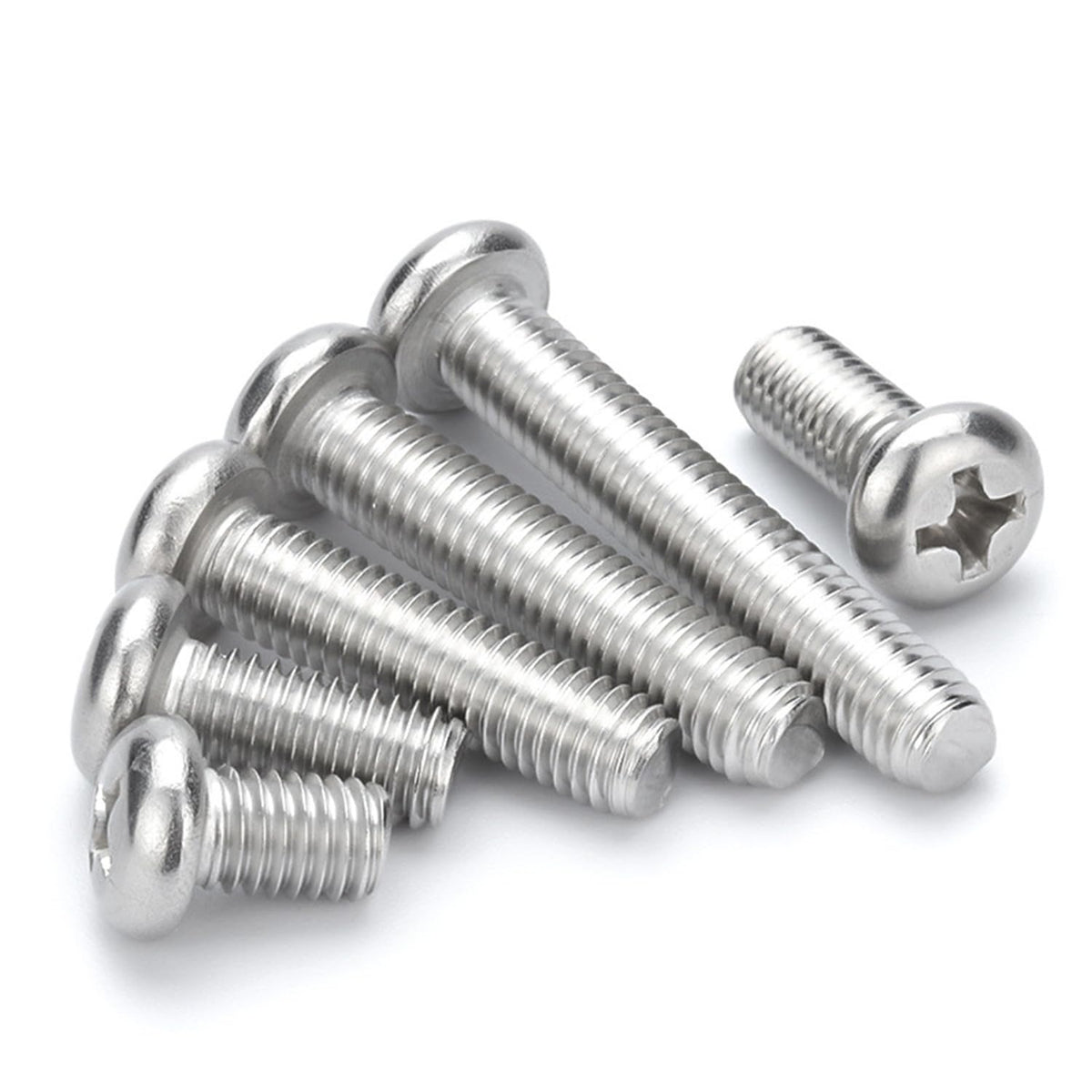 #10-24 x 2'' (25Pack) Pan Head Machine Screw, Phillips Drive, 304 Stainless Steel 18-8, Bright Finish, Fully Machine Thread