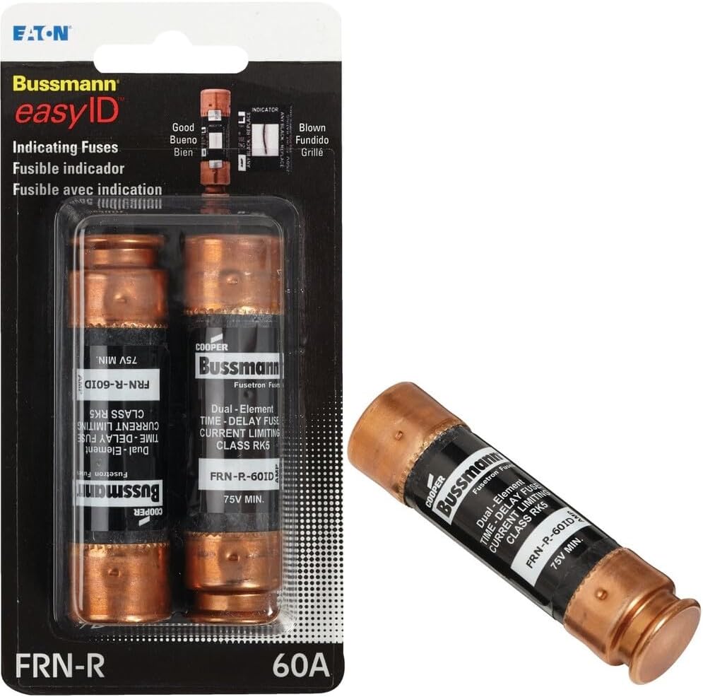 Bussmann 60A FRN-R Heavy-Duty Time Delay Fuse (2-Pack) - 1 Each