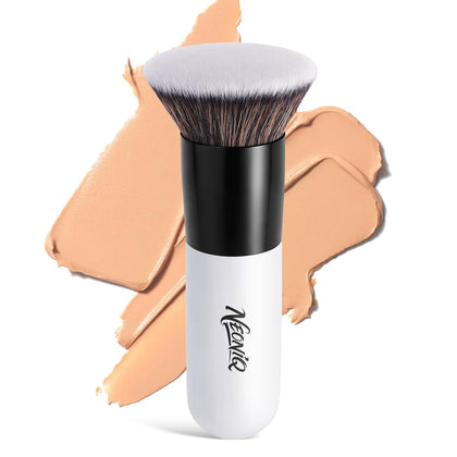 Premium Flat Top Kabuki Foundation Brush for Liquid Cream Powder