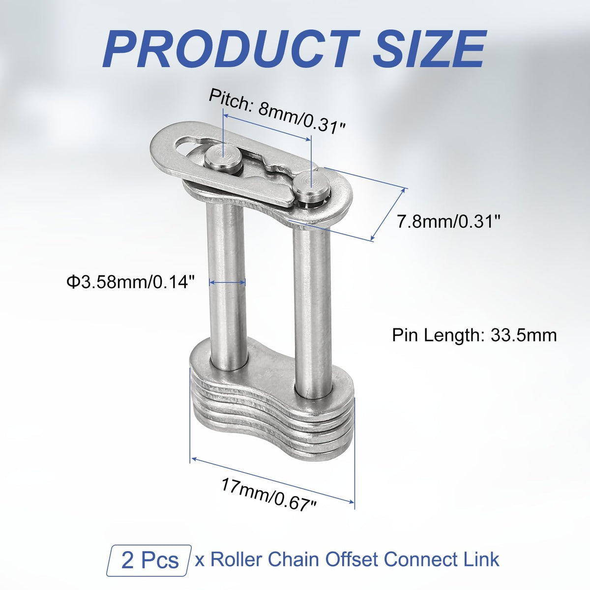 DTGN 2Pcs ANSI #35 Roller Chain Connect Link, 8mm Pitch
