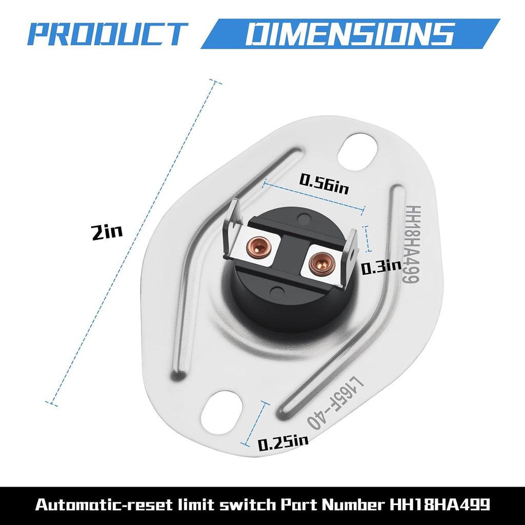 HH18HA499 Furnace Automatic-Reset High-Limit Switch L165-40 for Carrier