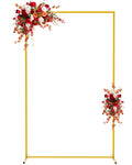 6.6FTx4FT Gold Wedding Arch Backdrop Stand Square Metal