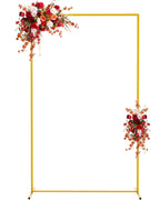 6.6FTx4FT Gold Wedding Arch Backdrop Stand Square Metal