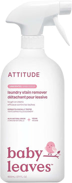 ATTITUDE Baby Laundry Stain Remover Spray, Free & Clear, 27 oz