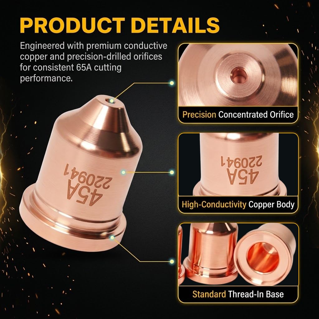 20pcs 220941 Plasma Nozzle Compatible with 45XP 65 85 105