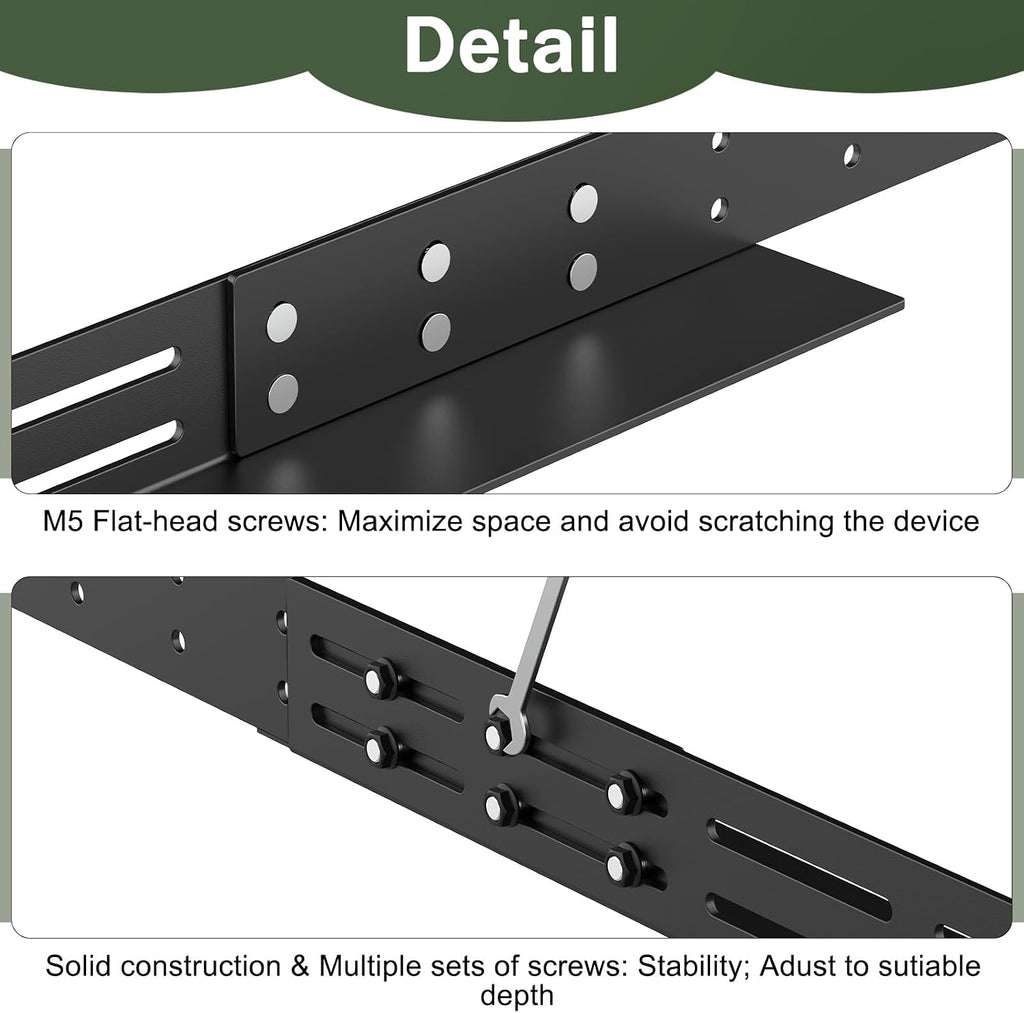 1U Universal Rack Mount Rails 4-Post Server Rack Shelf Rail
