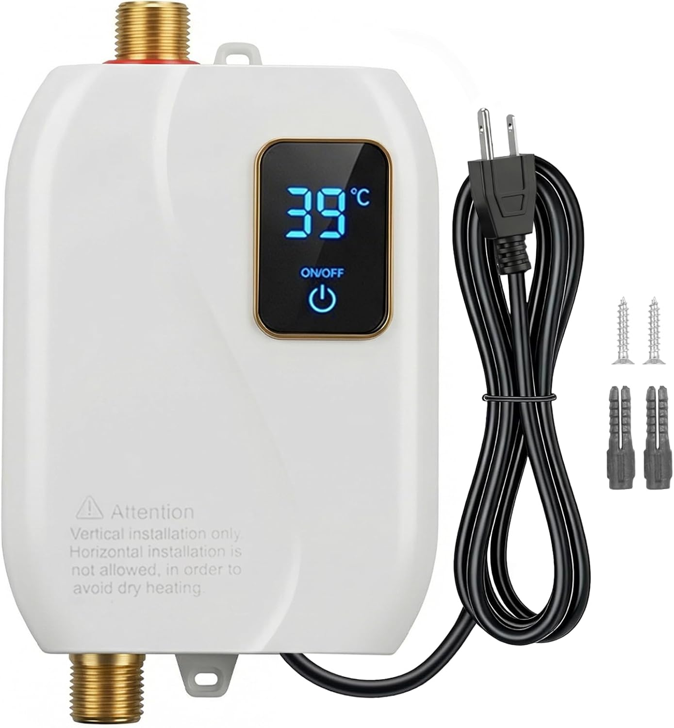 Tankless Water Heater Electric, 3000W Tankless Electric Water Heater 110V, On Demand Hot Water Heater Electric with