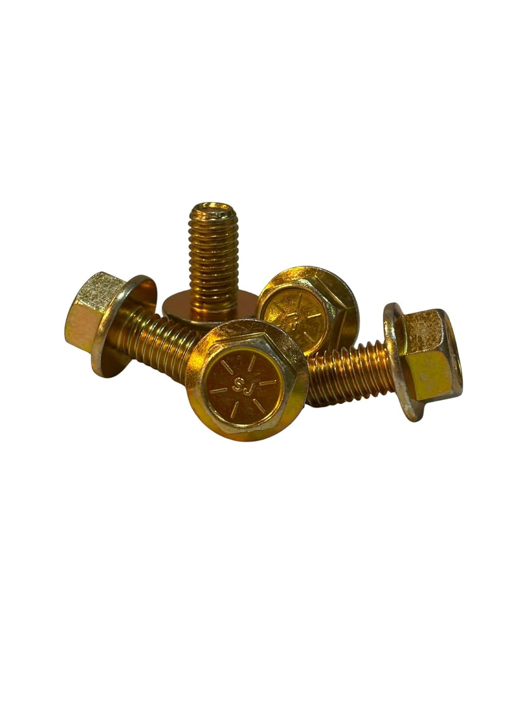 (25 Pieces) 1/2-13x1 Grade 8 Hex Flange Bolts Screws UNC Coarse Full Threads Zinc Yellow Trivalent