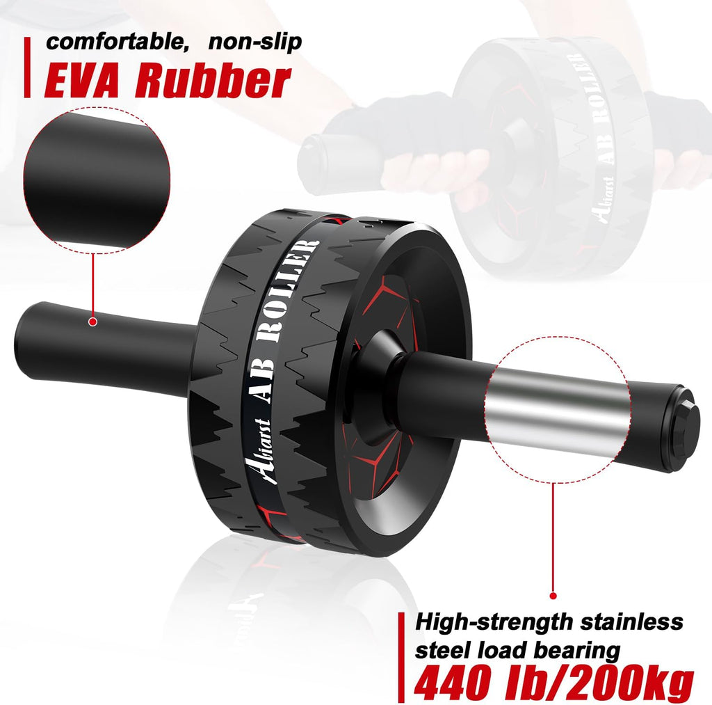 Ab Roller Wheel, Abs Workout Equipment for Abdominal & Core Strength Training, Home Gym Exercise Wheels for Men