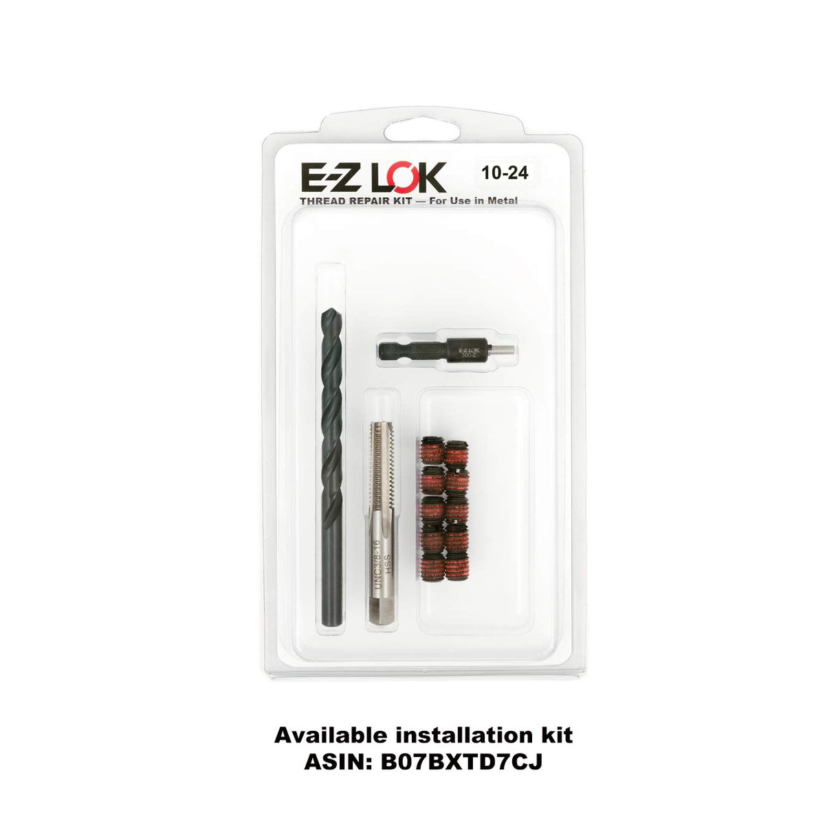 E-Z LOK Thread Insert, 10-24 Internal, 0.375-16 External, 10 ct