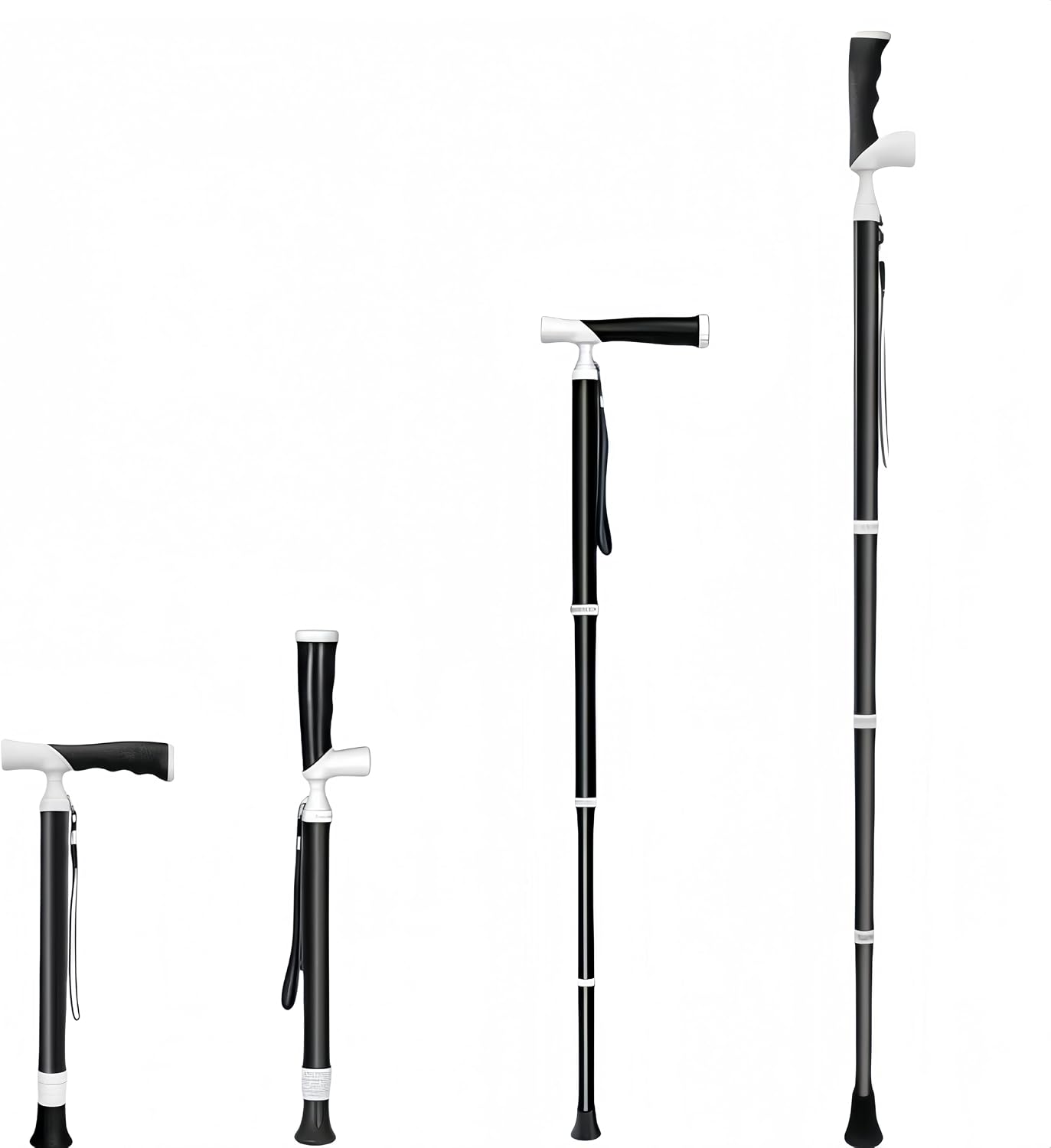 Walking Cane Adjustable Folding Lightweight Walking Canes for Men & Women Soft Ergonomic Handle Heavy Duty All