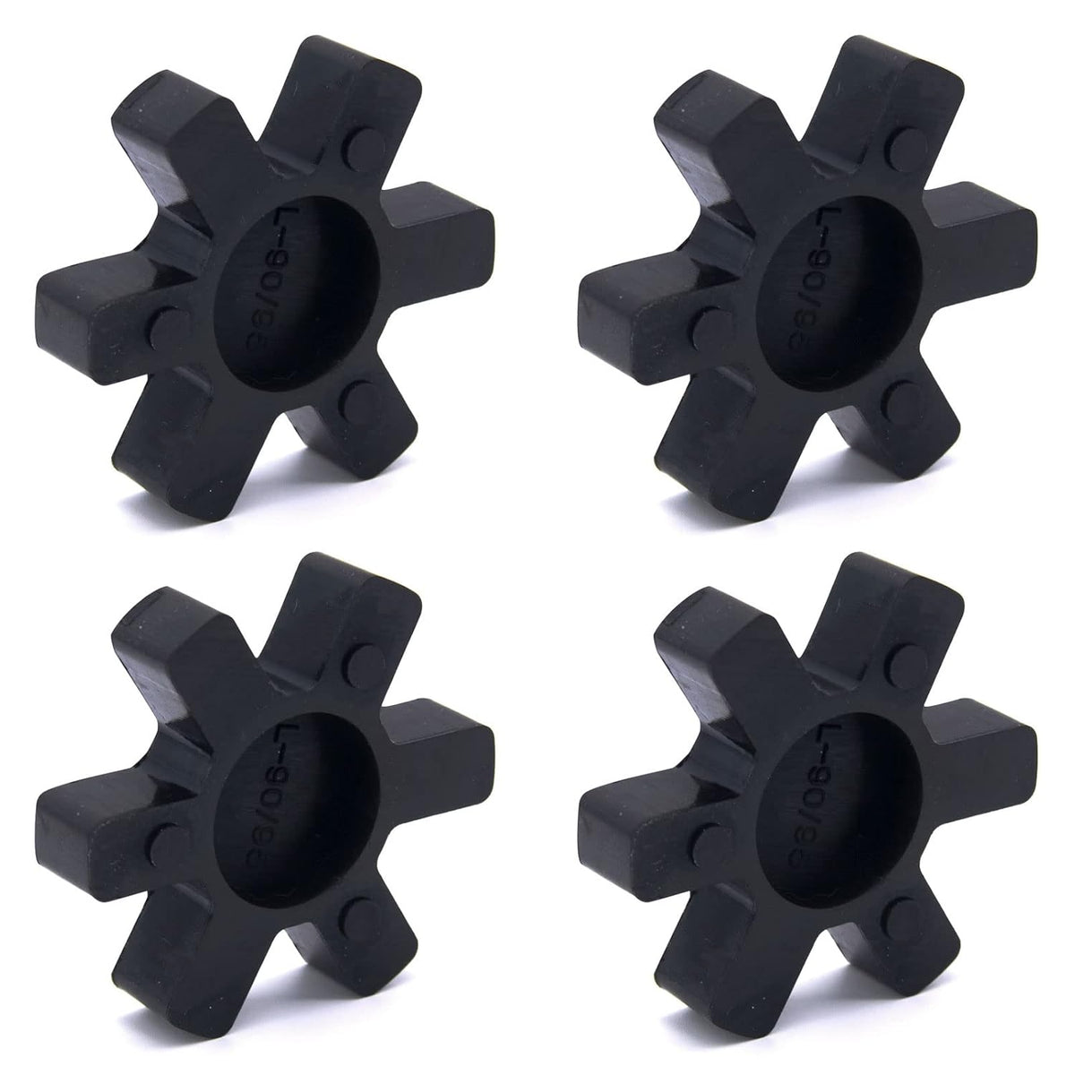Flexible L095 NBR Rubber Spider Insert Solid Spider Center Inserts Fits for Lovejoy Martin L-Jaw Coupling (4 Pack)