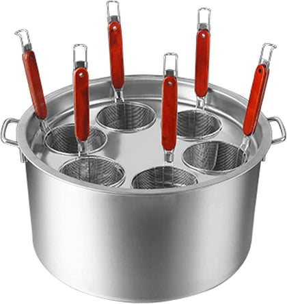 Cooking Pots,Noodle Boiler, Stainless Steel Pasta Cooker Stock Pot, Commercial with Insert Strainer for Home Kitchen