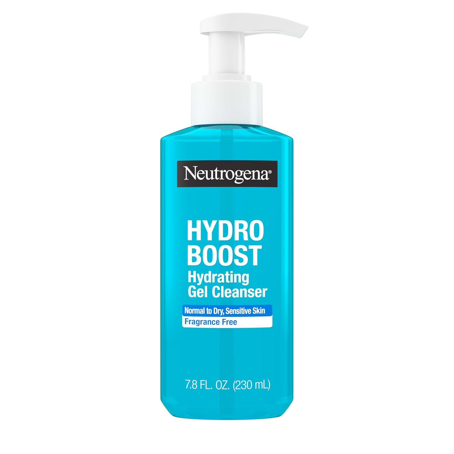 Hydro Boost Hydrating Gel Cleanser, Fragrance-Free, 7.8 fl. oz | Daily Face Wash Suitable for Sensitive Skin, Gentle