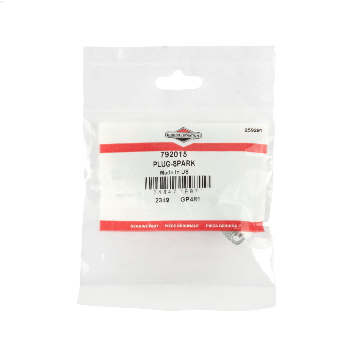 GENUINE BRIGGS & STRATTON CHAMPION SPARK PLUG XC92YC