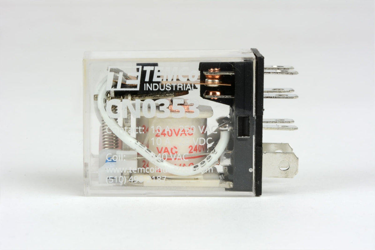 100x TEMCo Industrial Ice Cube Plug-in Relay General Purpose 240 VAC 10A Contact 8 Pin (LY2 Format)