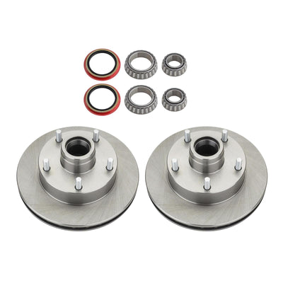 Mustang II Front Disc Brake Rotor & Bearing Seal Kit 5 on 4.75 Bolt Pattern