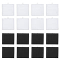 Gavigain Vacuum Filter for Chuwi ILIFE V8S Mo E2Q7 for ILIFE V8 Series Vacuum Cleaner Activated Carbon Filter Replacement Kit with 8 Filter Screen and 8 Activated Carbon, Pack of 16